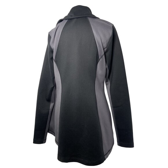 CAbi Womens Asymmetrical Zip Jacket Medium Black & Gray Polyester Spandex Blend - Picture 2 of 11